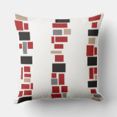 赤色モシアックタイルデザインレトロ装飾用クッション クッション (裏面)