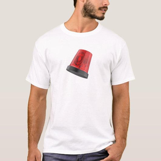 赤色回転緊急ビーコンライト Tシャツ (正面)