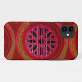 赤色幾何音素 Case-Mate iPhoneケース (裏面(横))