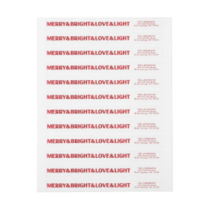 赤色彩の鮮やかと明るい愛と光 ラップアラウンドラベル