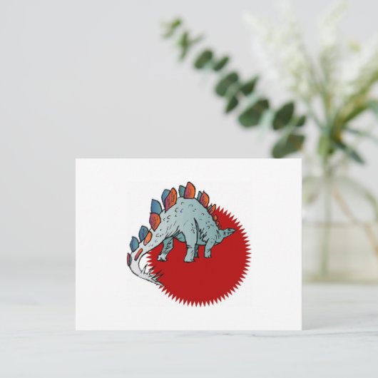 赤色恐竜 ポストカード (スタンド正面)