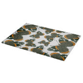 赤色提督の蝶のパターン カッティングボード (角)