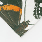 赤色提督の蝶のパターン フリースブランケット (角)