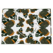 赤色提督の蝶のパターン ラージペーパーバッグ (正面)