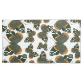 赤色提督の蝶のパターン 枕カバー (正面左)