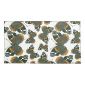 赤色提督の蝶のパターン 枕カバー (裏面-左)