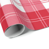 赤色格子模様のラッピング紙 ラッピングペーパー (ロールコーナー)