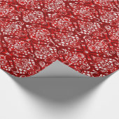 赤色模様加飾ラッピング紙 ラッピングペーパー (角)