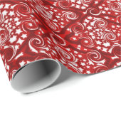 赤色模様加飾ラッピング紙 ラッピングペーパー (ロールコーナー)