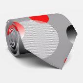 赤色気泡灰色抽象芸術気泡パターン ネクタイ (ロール)