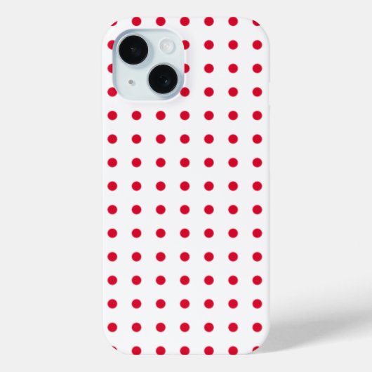 赤色水玉模様パターン Case-Mate iPhoneケース (裏面)