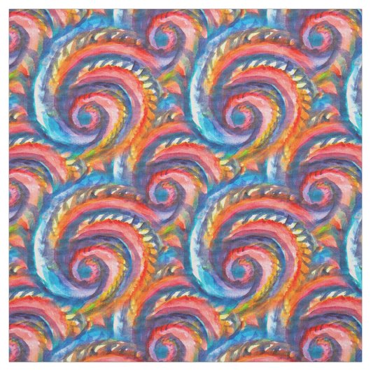 赤色波パターン ファブリック (見本)