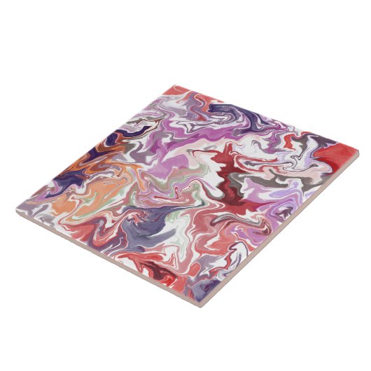 赤色液状アクリル タイル (側面)