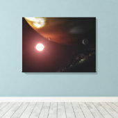 赤色矮星を周回するガス巨大惑星 キャンバスプリント (インサイチュ (ウッドフロア))