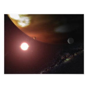 赤色矮星を周回するガス巨大惑星 フォトプリント           
