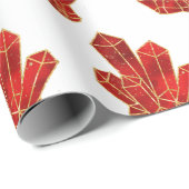 赤色結晶パターン ラッピングペーパー (ロールコーナー)