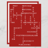 赤色考古学と人類学クロスワードパズル (正面/裏面)