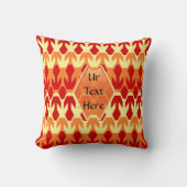 赤色艇と黄色の矢印モノグラム クッション (正面)