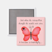 赤色蝶マグネット マグネット (正面/裏面)