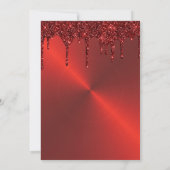 赤色金属グリッターSweet sixteen招待状 招待状 (裏面)