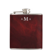 赤色銀モノグラム フラスク (正面)