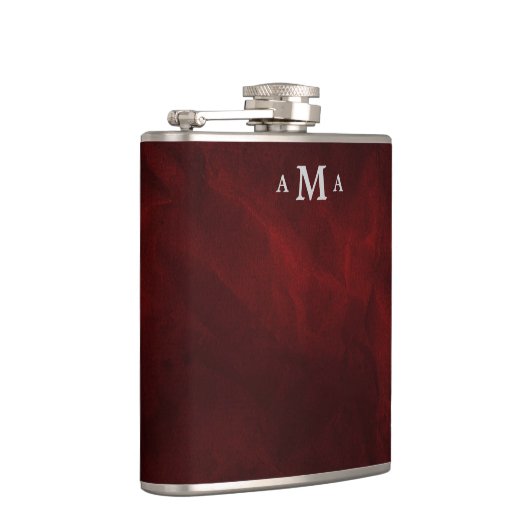 赤色銀モノグラム フラスク (右)