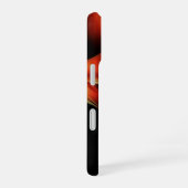 赤色青色フラクタルバラ iPhone 16ケース (右側面)
