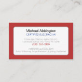 赤色青色電気技師 名刺 (正面)