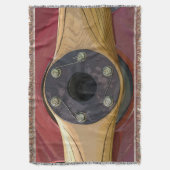 赤色飛行機及び木製プロペラスロー スローブランケット (正面縦)