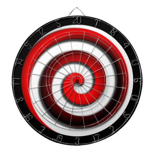 赤色（催眠）スパイラル ダーツボード (正面)