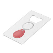 赤色RFID鍵のフォブ クレジットカード栓抜き (正面アングル)