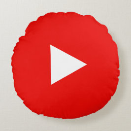 赤色YouTube再生ボタン ラウンドクッション