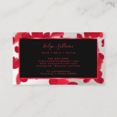 赤花びらフェイク銀箔名刺 名刺 (裏面)