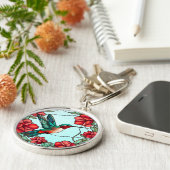 赤花ハチドリ キーホルダー (側面)