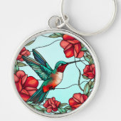 赤花ハチドリ キーホルダー (正面)