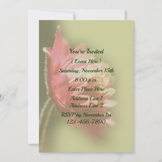 赤花パーティー 招待状 (正面)