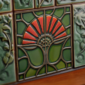 赤花世紀中頃の対称芸術と工芸品 タイル