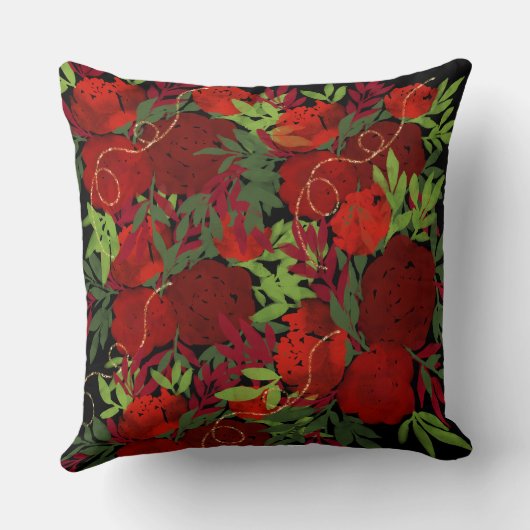 赤花壇 クッション (裏面)