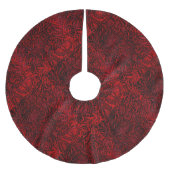 赤花布デザインツリースカート ブラッシュドポリエステルツリースカート (正面)