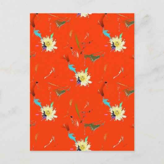 赤花抽象芸術 ポストカード (正面)