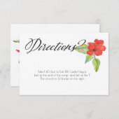 赤花書道台本結婚の方角 エンクロージャーカード (正面/裏面)