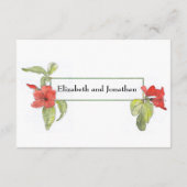 赤花書道台本結婚の方角 エンクロージャーカード (裏面)