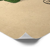 赤花植物紙ポスター – ヴィンテージシクラメン ポスター (角)