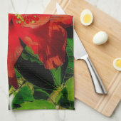 赤花火力 キッチンタオル (四つ折り)