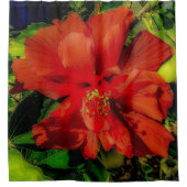 赤花火力 シャワーカーテン (正面)