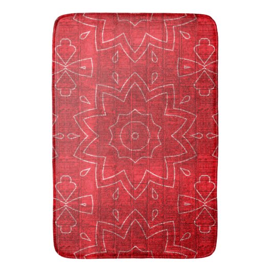 赤花火力 バスマット (正面縦)