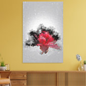 赤花爆発 キャンバスプリント (インサイチュ (リビング))