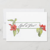 赤花神は愛の書道宗教 招待状 (裏面)