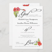 赤花神は愛の書道宗教 招待状 (正面/裏面)