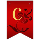 赤花結婚の旗 バンティングフラッグ (第1の旗)